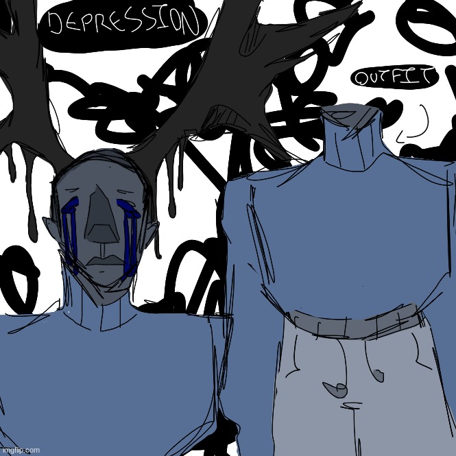 drew depression as a creature- if you have any suggestions, lmk :] | made w/ Imgflip meme maker