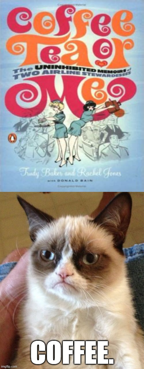 Image tagged in coffee tea or me,memes,grumpy cat Imgflip