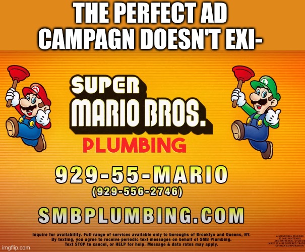 the website is real | THE PERFECT AD CAMPAGN DOESN'T EXI- | image tagged in mario movie | made w/ Imgflip meme maker