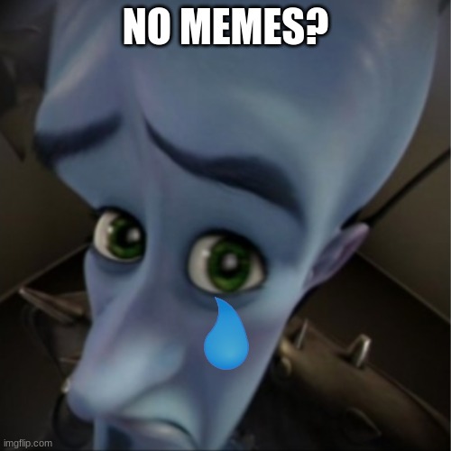 Megamind peeking | NO MEMES? | image tagged in megamind peeking | made w/ Imgflip meme maker