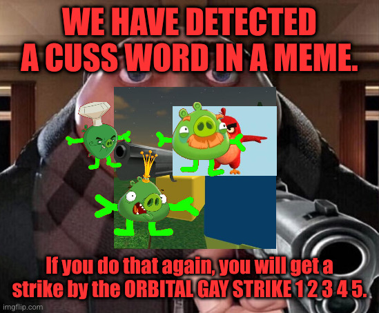 Cuss word detected Blank Meme Template