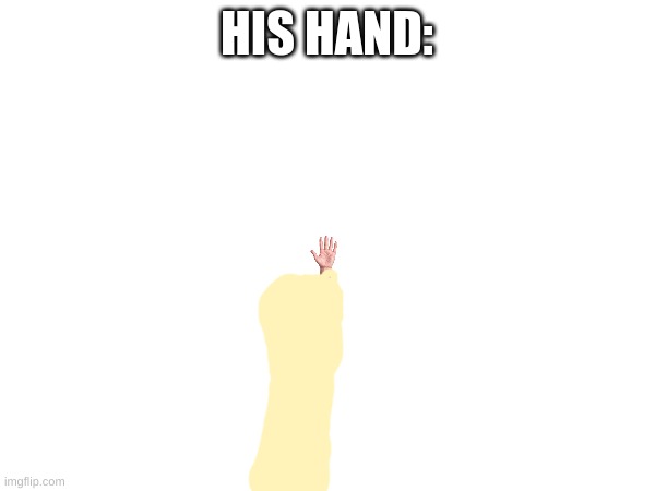 HIS HAND: | made w/ Imgflip meme maker