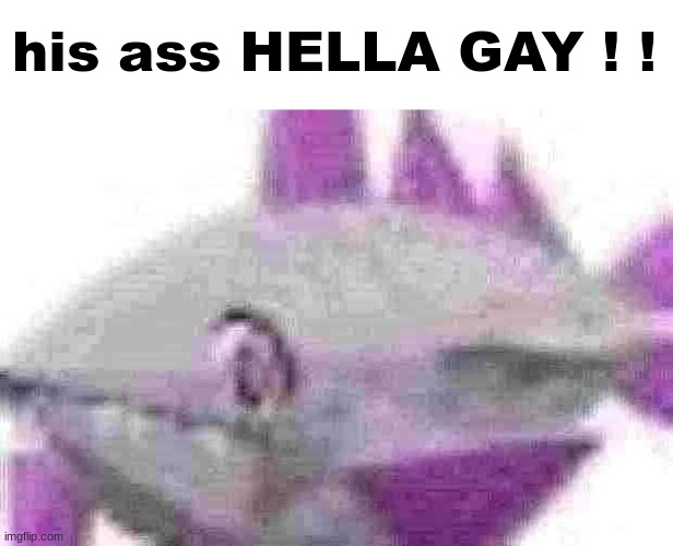his ass HELLA GAY ! ! | made w/ Imgflip meme maker