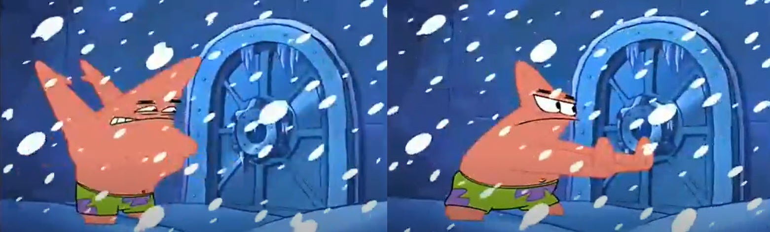 High Quality Patrick open sesame Blank Meme Template