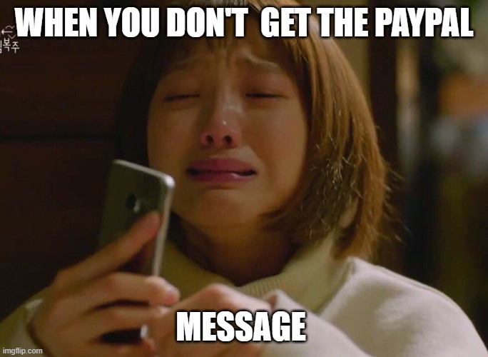 paypal | WHEN YOU DON'T  GET THE PAYPAL; MESSAGE | image tagged in payday | made w/ Imgflip meme maker
