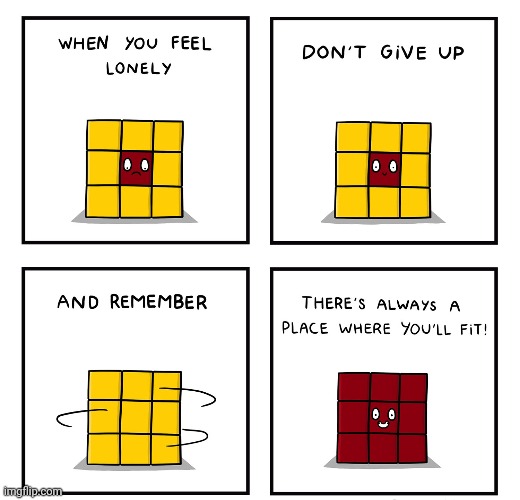 Cubey | image tagged in cubes,cube,fit,wholesome,comics,comics/cartoons | made w/ Imgflip meme maker