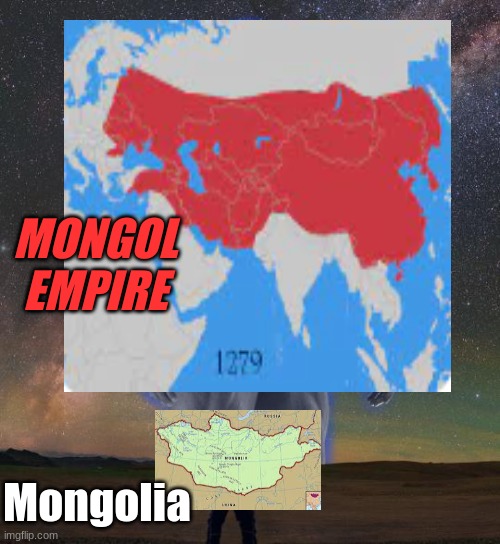 Mongolia meets his past | MONGOL EMPIRE; Mongolia | made w/ Imgflip meme maker