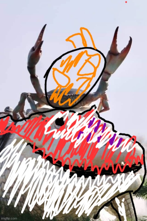 Crab on Crocodile | image tagged in crab on crocodile | made w/ Imgflip meme maker