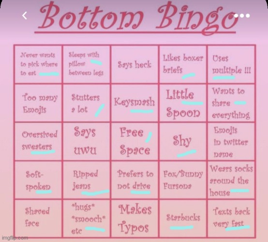 I can't read out loud for long or else it's just "a-and t-t-they-" lmao | image tagged in bottom bingo | made w/ Imgflip meme maker