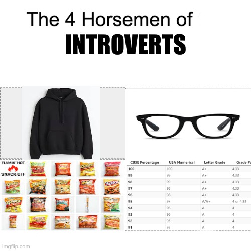 Purple Satin Jackets! | INTROVERTS | image tagged in four horsemen,introvert,introverts | made w/ Imgflip meme maker