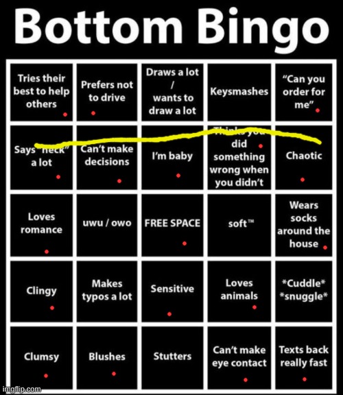 bottom | image tagged in bottom bingo | made w/ Imgflip meme maker