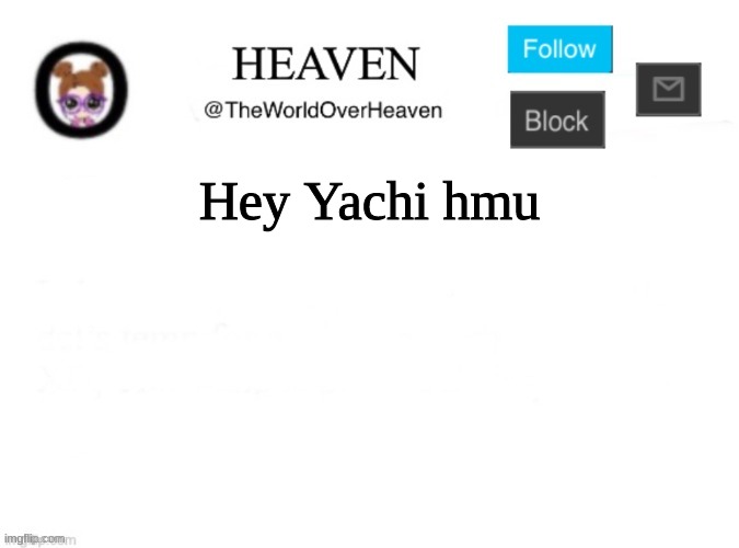 Hey Yachi hmu | made w/ Imgflip meme maker