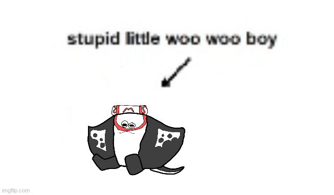 stupid little woo woo boy | image tagged in stupid little woo woo boy | made w/ Imgflip meme maker