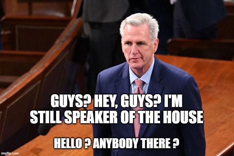 GUYS? HEY, GUYS? I'M STILL SPEAKER OF THE HOUSE; HELLO ? ANYBODY THERE ? | made w/ Imgflip meme maker