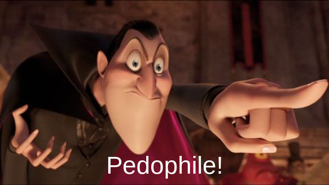 Dracula pointing pedophile Blank Meme Template