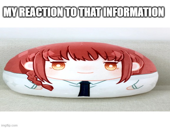 i have this irl actially | MY REACTION TO THAT INFORMATION | image tagged in chainsaw,chainsaw man | made w/ Imgflip meme maker