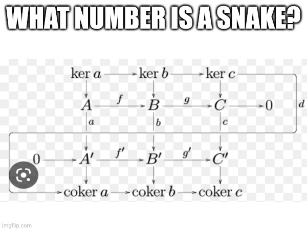 Math | WHAT NUMBER IS A SNAKE? | image tagged in mathematics | made w/ Imgflip meme maker