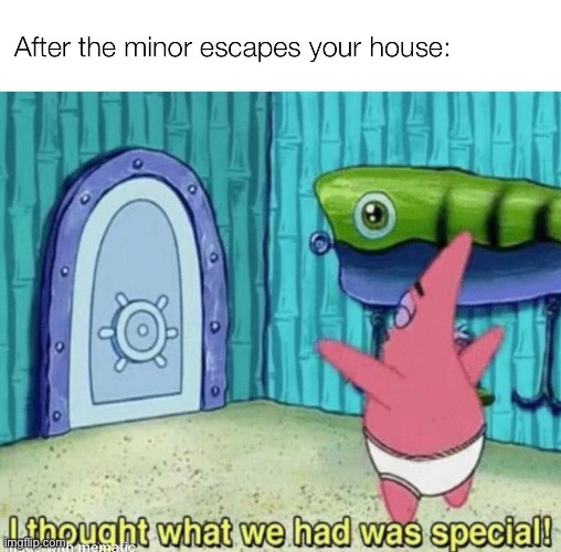 Emotional moment | image tagged in emotional,escape,repost,patrick star,memes,funny | made w/ Imgflip meme maker