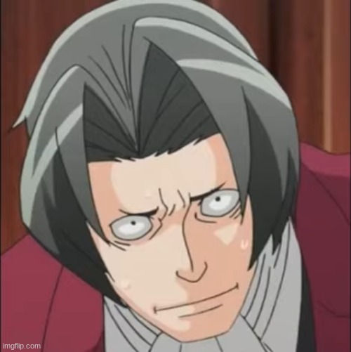 Disturbed Edgeworth | image tagged in disturbed edgeworth | made w/ Imgflip meme maker