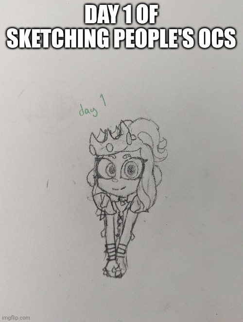 I like the hair- | DAY 1 OF SKETCHING PEOPLE'S OCS | made w/ Imgflip meme maker