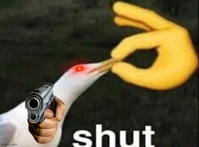 SHUT | image tagged in shut | made w/ Imgflip meme maker