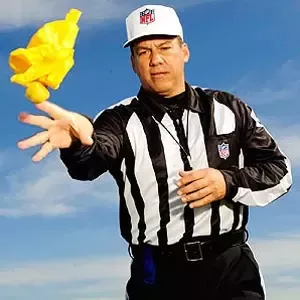 Referee throwing flag Blank Meme Template
