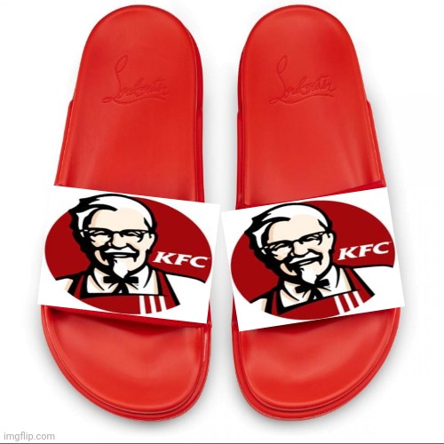 Carolers sandals | image tagged in kfc,sandals,cursed image | made w/ Imgflip meme maker