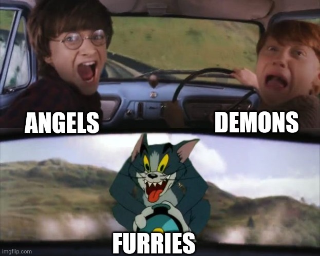 Demons are bad but we all know what's worse. | DEMONS; ANGELS; FURRIES | image tagged in anti furry | made w/ Imgflip meme maker