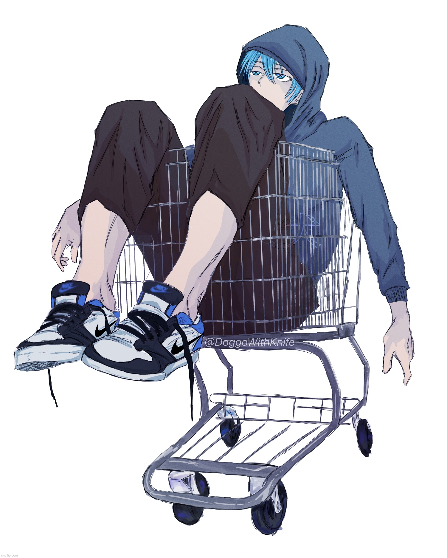 Dude in a shopping cart cuz yes | made w/ Imgflip meme maker