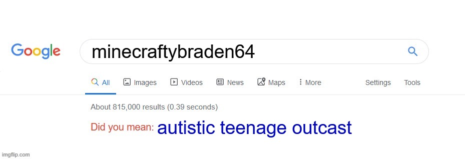 my life before | minecraftybraden64; autistic teenage outcast | image tagged in did you mean | made w/ Imgflip meme maker