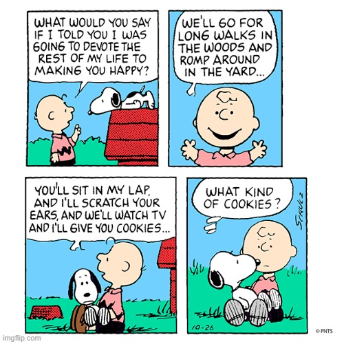 image tagged in peanuts,charlie brown,snoopy,happy,cookies | made w/ Imgflip meme maker