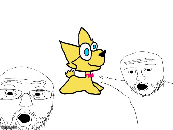 High Quality Soyjaks pointing at woozle Blank Meme Template