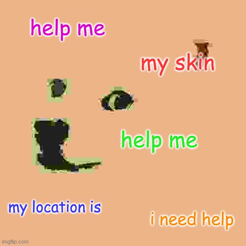 Analog Horror doge | help me; my skin; help me; my location is; i need help | image tagged in memes,doge | made w/ Imgflip meme maker