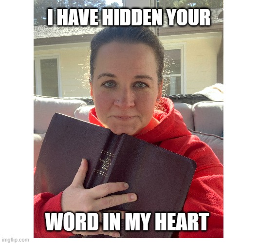 I Have Hidden Your Word In My Heart | I HAVE HIDDEN YOUR; WORD IN MY HEART | image tagged in bible,christian,word,scripture | made w/ Imgflip meme maker