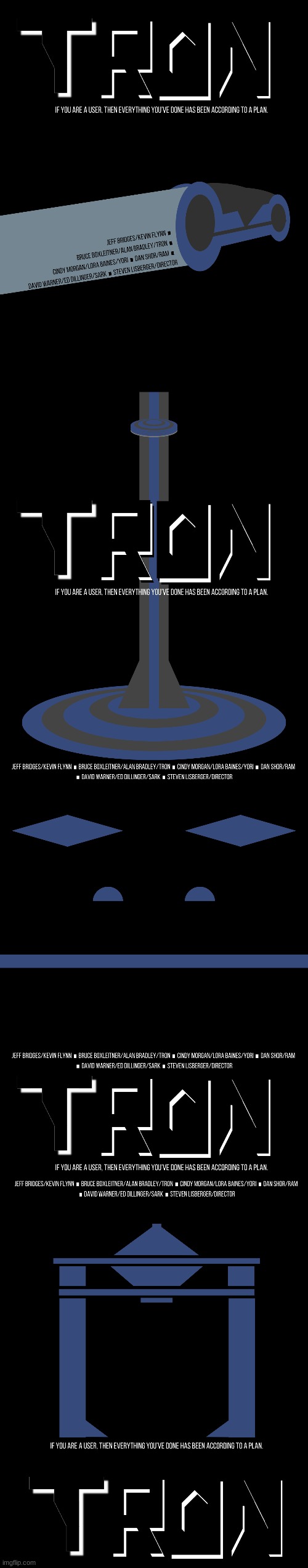 All of my A/V Tech teacher's finished minimalist TRON posters | made w/ Imgflip meme maker