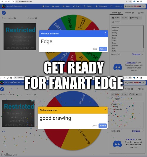 get ready | GET READY FOR FANART EDGE | image tagged in bord,drawing | made w/ Imgflip meme maker