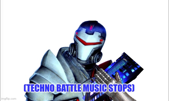 Techno battle music stops Blank Meme Template
