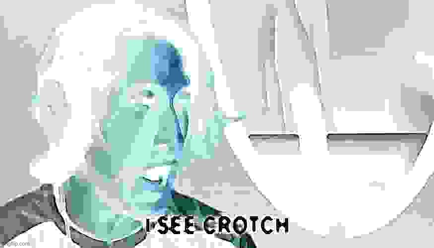 He sees crotch. | image tagged in markiplier i see crotch | made w/ Imgflip meme maker