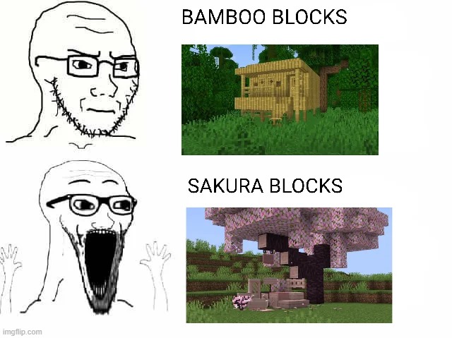 image tagged in soyjak,repost,minecraft,minecraft memes,gaming,memes | made w/ Imgflip meme maker