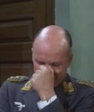 High Quality Colonel Klink Facepalm Blank Meme Template