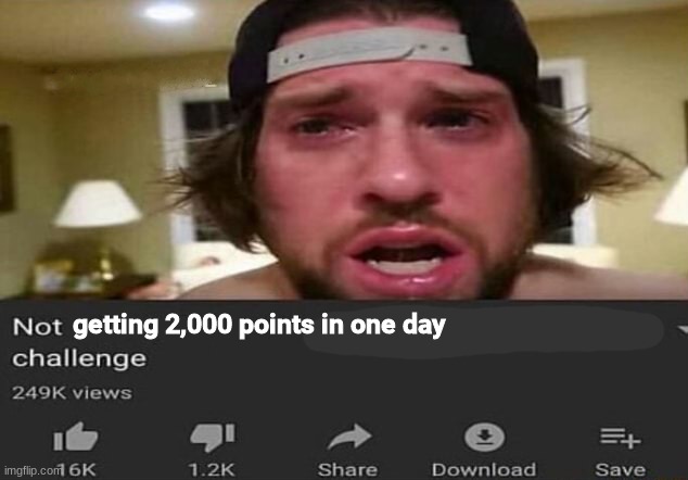 defend this challenge by upvoting (at least 50) | getting 2,000 points in one day | image tagged in not _____ for an entire minute - challenge | made w/ Imgflip meme maker