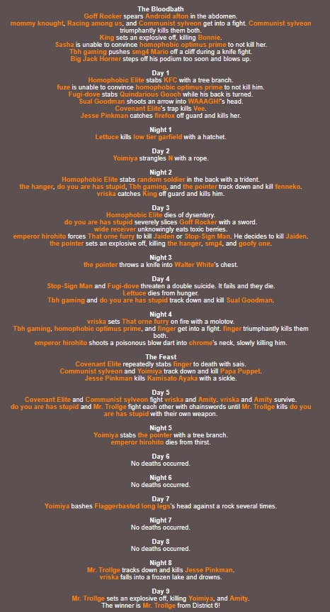 Here's the summary of the Hunger Games | image tagged in hunger games,darmug | made w/ Imgflip meme maker