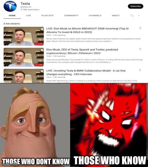 THOSE WHO DONT KNOW; THOSE WHO KNOW | image tagged in traumatized mr incredible | made w/ Imgflip meme maker