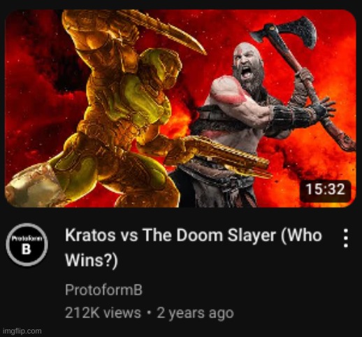 Kratos vs. Doom Slayer | image tagged in kratos vs doom slayer | made w/ Imgflip meme maker