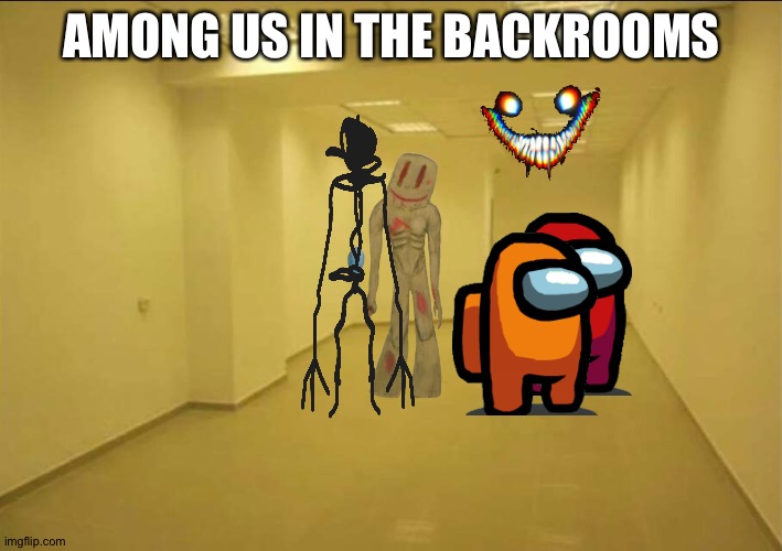 Backrooms | AMONG US IN THE BACKROOMS | image tagged in backrooms | made w/ Imgflip meme maker