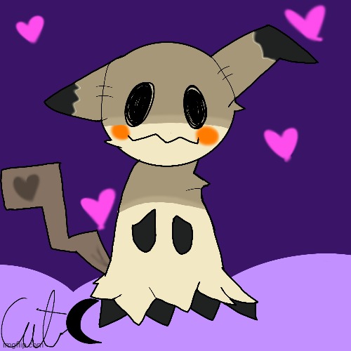 I wanted to draw something to not forget how to draw, and this cute thing came out | image tagged in mimikyu,pokemon | made w/ Imgflip meme maker