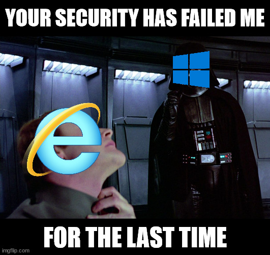 Give yourself to the update | YOUR SECURITY HAS FAILED ME; FOR THE LAST TIME | image tagged in darth vader force choke | made w/ Imgflip meme maker