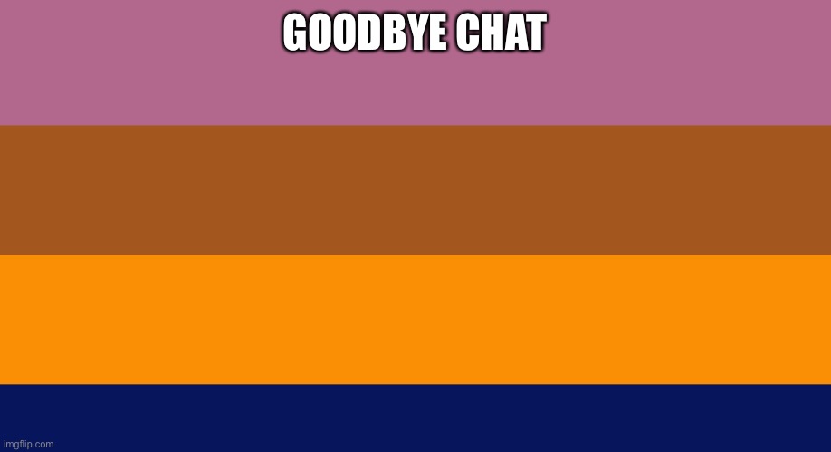 Doorgender flag | GOODBYE CHAT | image tagged in doorgender flag | made w/ Imgflip meme maker