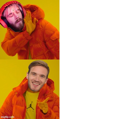 Pewdiepie hotline bling | image tagged in memes,drake hotline bling | made w/ Imgflip meme maker