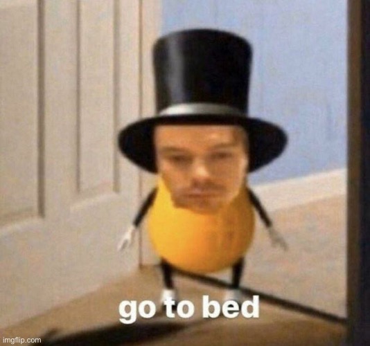 go to bed | image tagged in go to bed | made w/ Imgflip meme maker